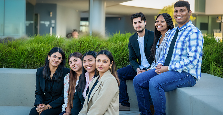 Public Health Society officers pose for a photo at UC Merced.